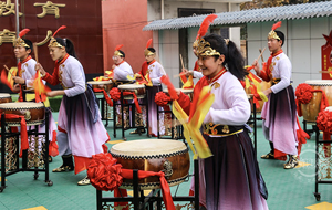 夏縣特殊學校鼓樂隊彩排《中國龍》